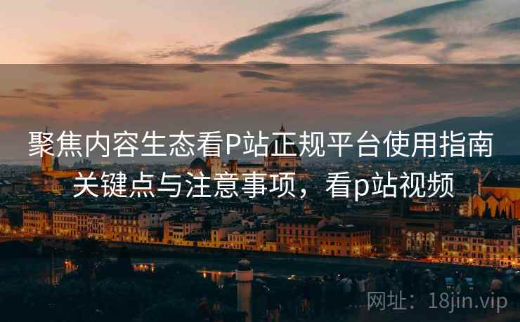 聚焦内容生态看P站正规平台使用指南 关键点与注意事项，看p站视频