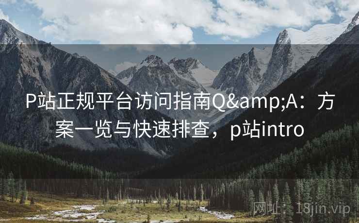 P站正规平台访问指南Q&A：方案一览与快速排查，p站intro