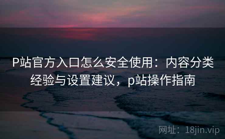 P站官方入口怎么安全使用：内容分类经验与设置建议，p站操作指南