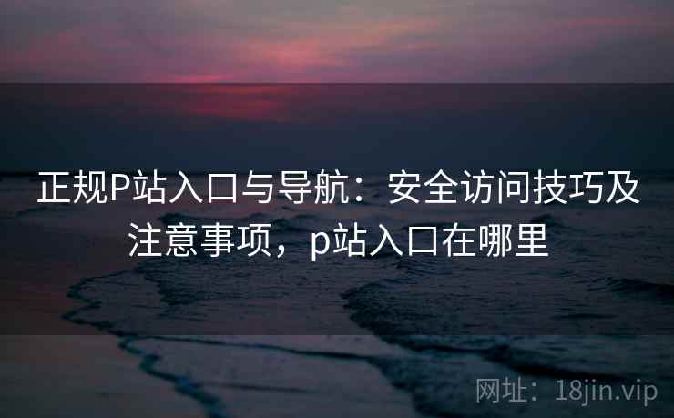 正规P站入口与导航：安全访问技巧及注意事项，p站入口在哪里