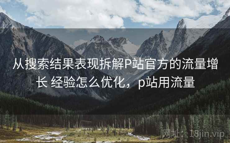从搜索结果表现拆解P站官方的流量增长 经验怎么优化，p站用流量