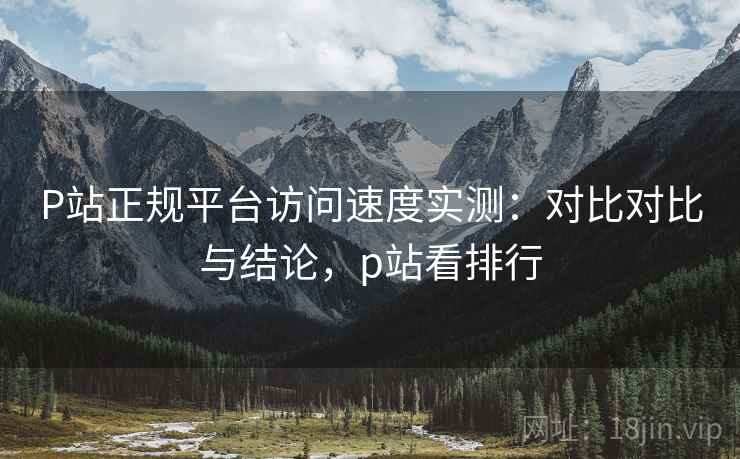 P站正规平台访问速度实测：对比对比与结论，p站看排行