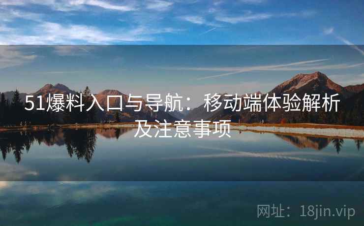 51爆料入口与导航：移动端体验解析及注意事项