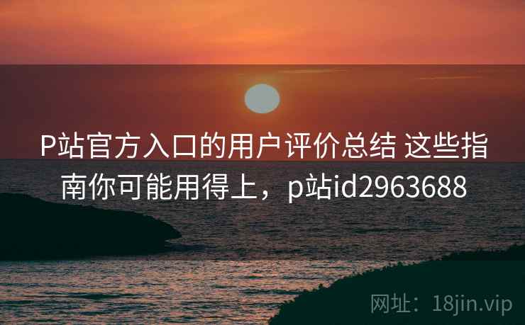 P站官方入口的用户评价总结 这些指南你可能用得上，p站id2963688