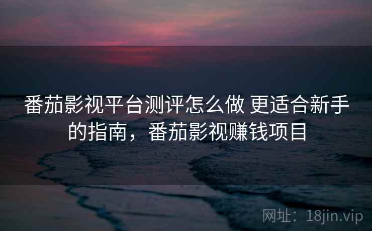 番茄影视平台测评怎么做 更适合新手的指南，番茄影视赚钱项目