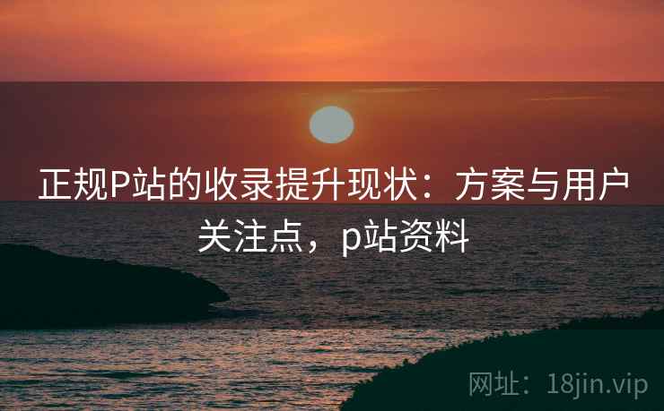 正规P站的收录提升现状：方案与用户关注点，p站资料