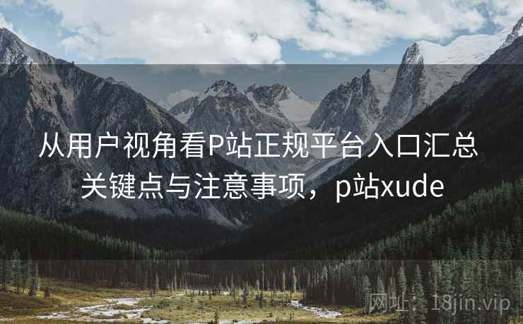 从用户视角看P站正规平台入口汇总 关键点与注意事项,p站xude 从用户视角看P站正规平台入口汇总 关键点与注意事项,p站xude
