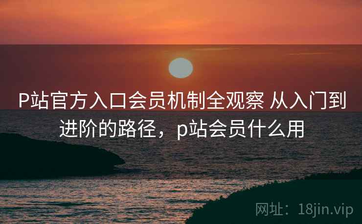 P站官方入口会员机制全观察 从入门到进阶的路径,p站会员什么用 P站官方入口会员机制全观察 从入门到进阶的路径,p站会员什么用