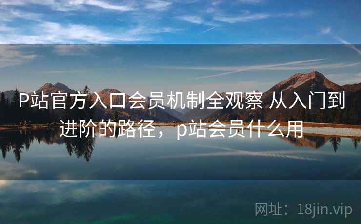 P站官方入口会员机制全观察 从入门到进阶的路径，p站会员什么用